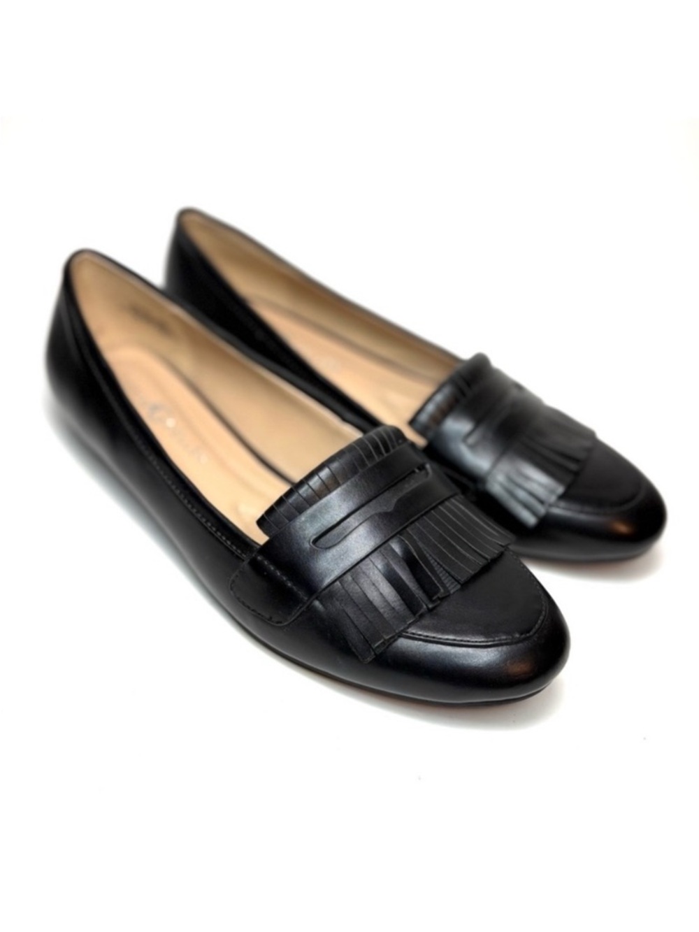 Andrew Geller Posy Black Leather Loafers | 10